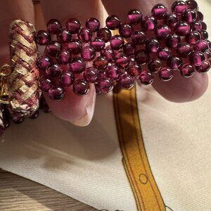 Vintage Garnet bracelet with gold accents